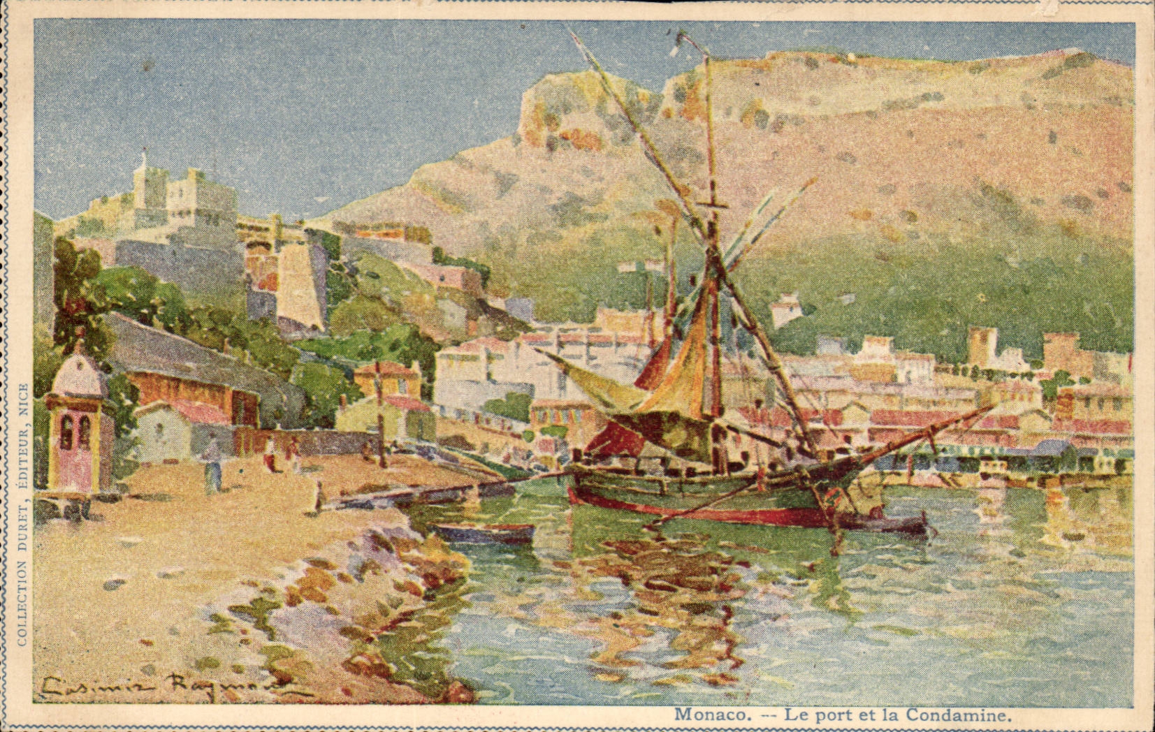 Peintures et Tableaux - impressionisme - bateau - Cote d'Azur - CPA 