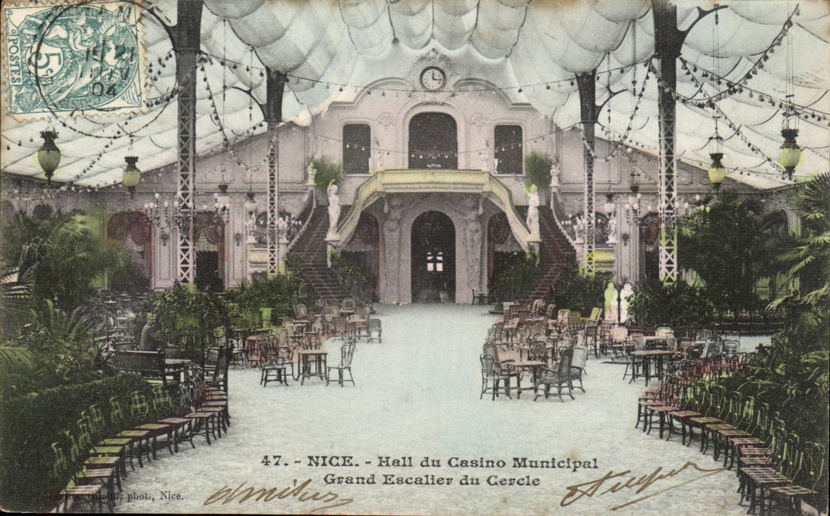 Nettes - Hall des stadtischen Kasinos - grosses Treppenhaus des Kreises - CPA