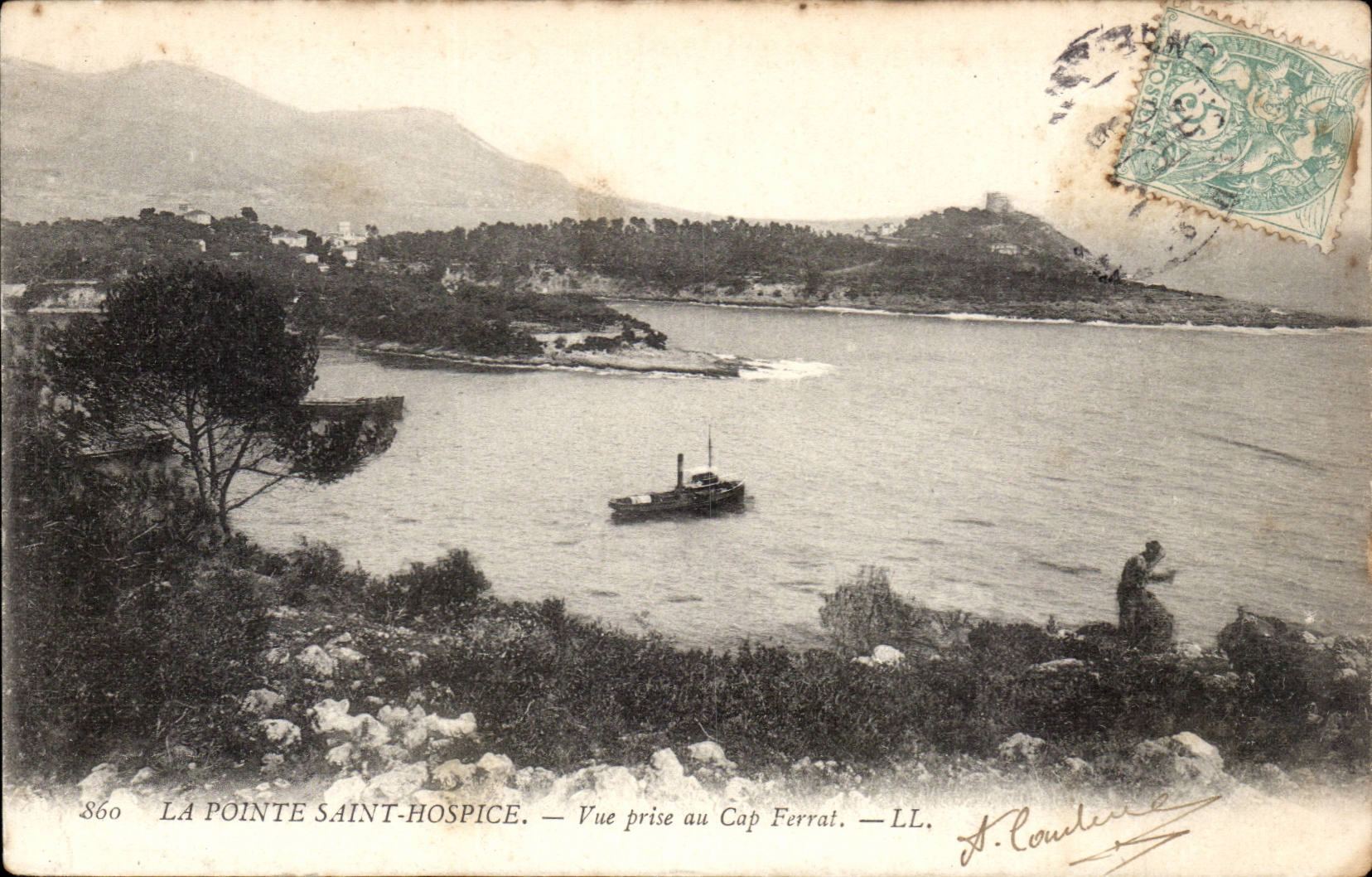 Das Altersheim des Punktes Saint - Viue eingelassen dem Kap Ferrat CPA