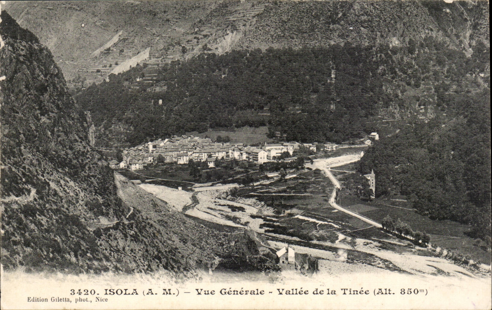 CPa Ansicht-Tal lokalisiert von Tinee