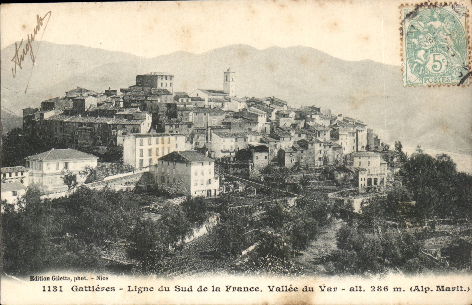 Gattieres CPa Linie des Sudens des Frankreich-Tales vom VAr