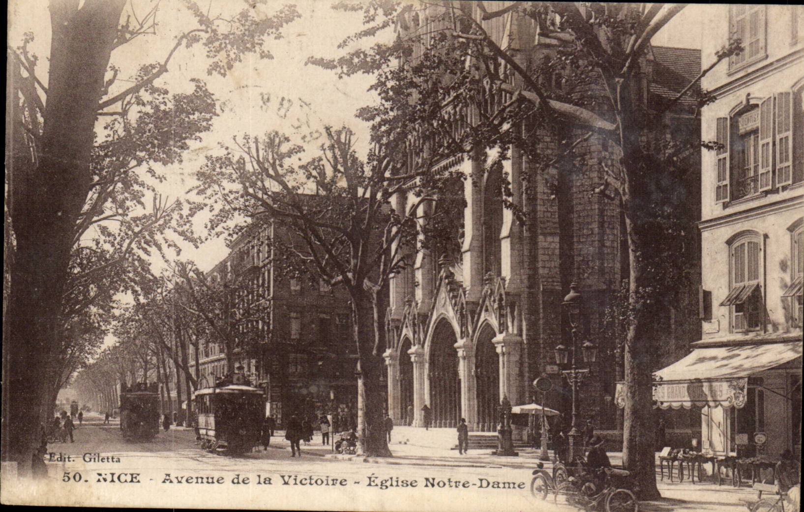 Nettes CPA das von der Sieg Notre Dame-Kirche auftrat