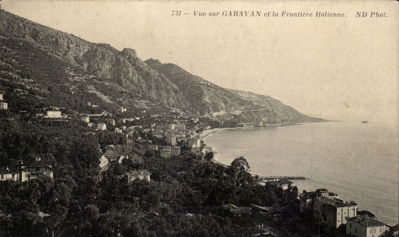 CPA gesehen auf Garavan und den italienischen Rand