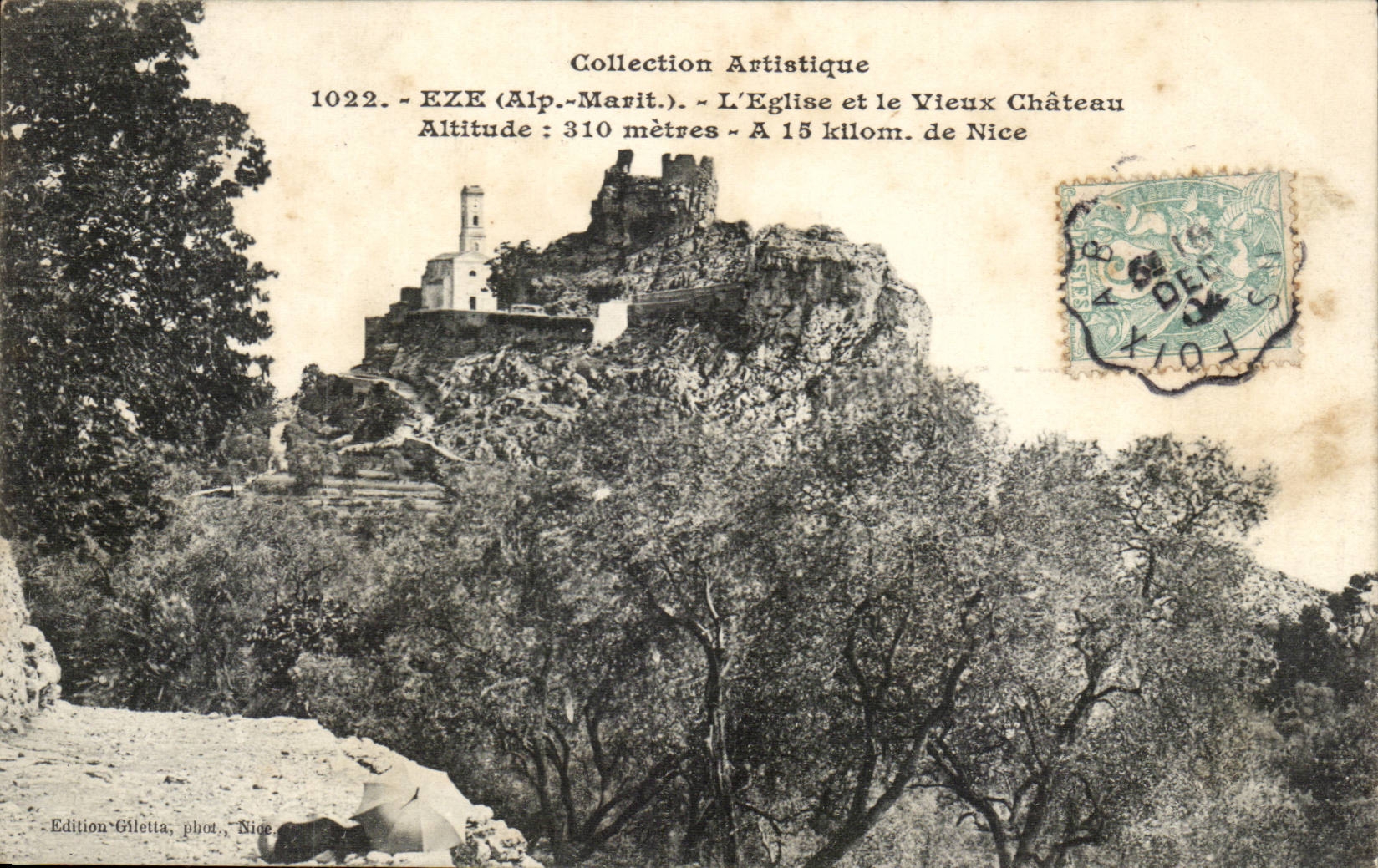Eze CPA die Kirche und das alte Schloss
