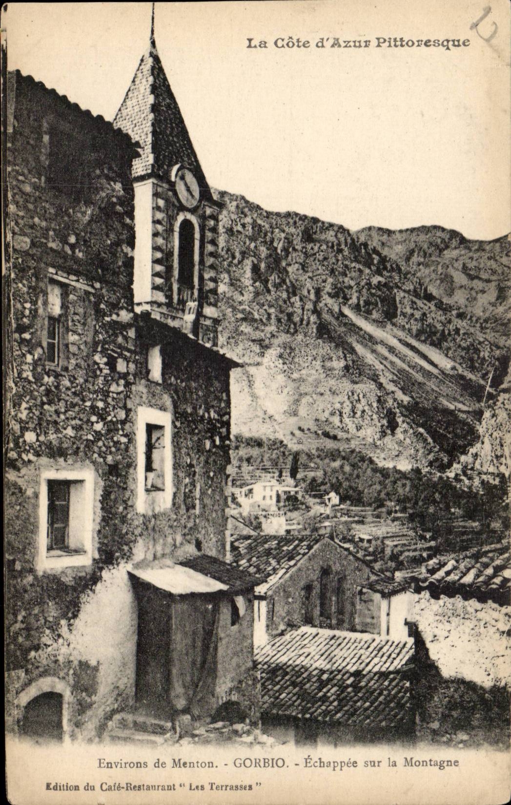 Surroundings of chin Gorbio CPA Escaped on the mountain