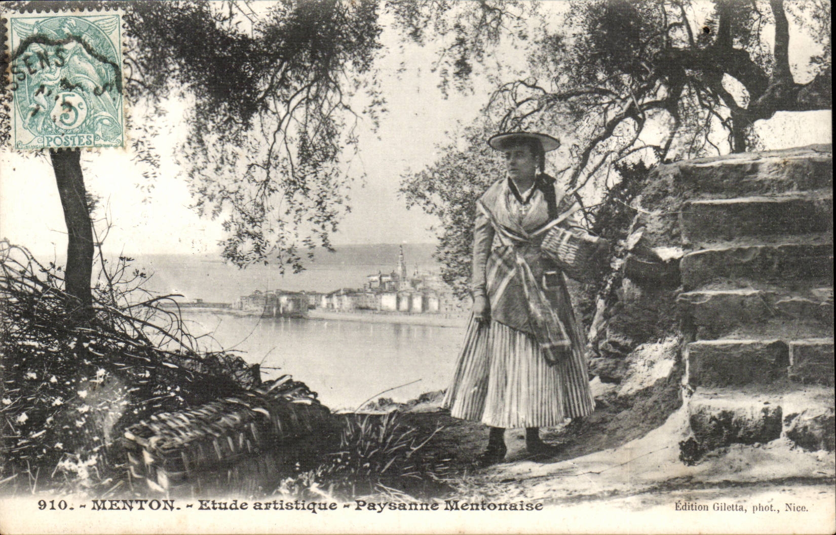 Menton - Details Artistic - Peasant Mentonaise - Woman Fantasy - CPA