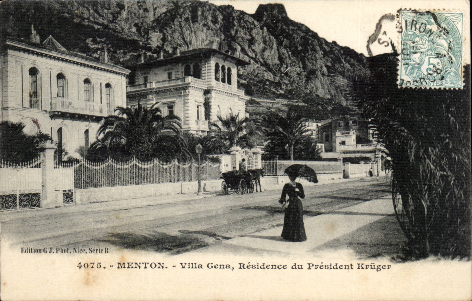 Menton - Gana Villa - Residence of President Krueger - CPA