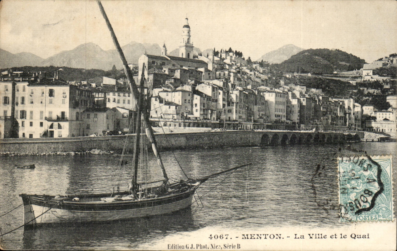 Menton - the City and the Quay - CPA