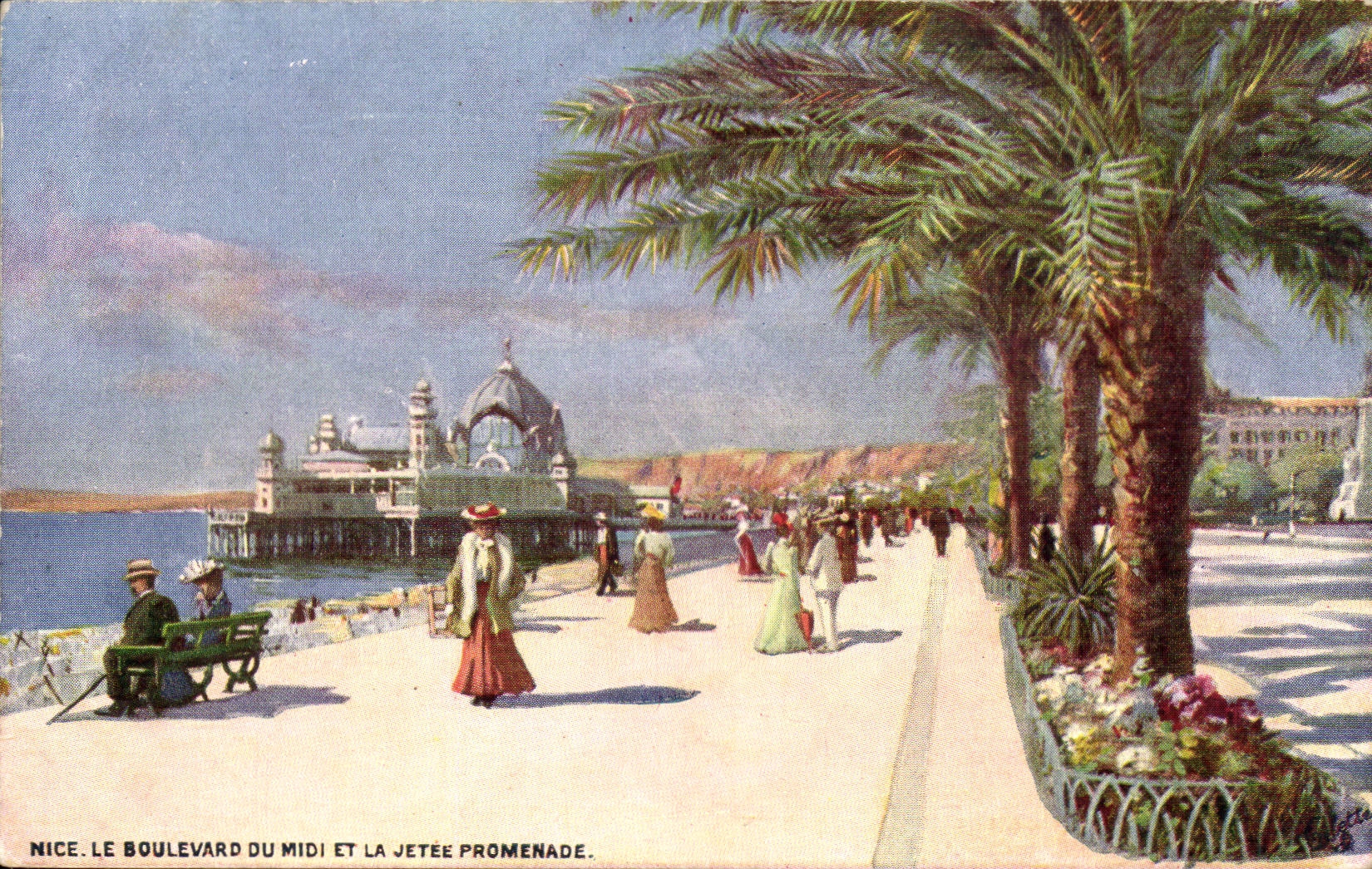 Nette MODERNE KARTE die Prachtstrasse des Sudens und der Pier gehen