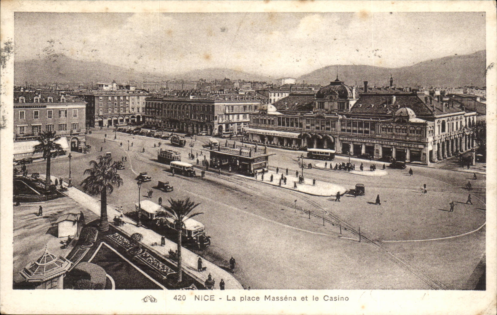 Nettes CPA der Massena Platz und das Kasino