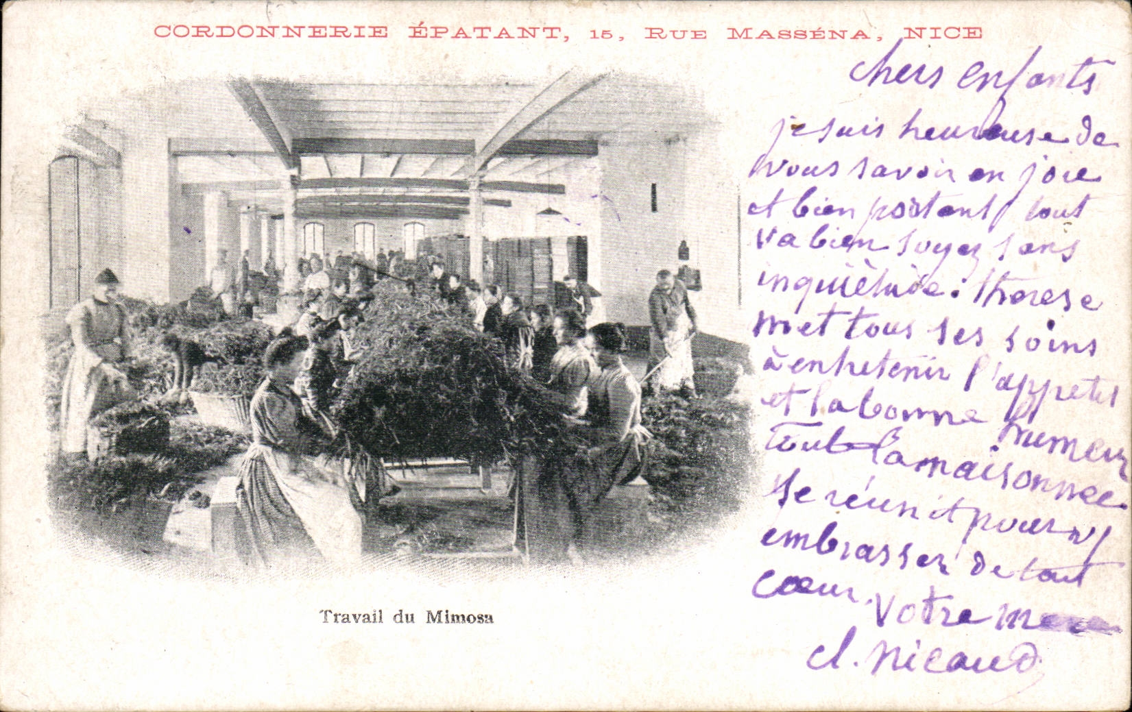 Nette CPA Schuhfertigung die 15 Rue Massena Travail du Mimosa beeindruckt