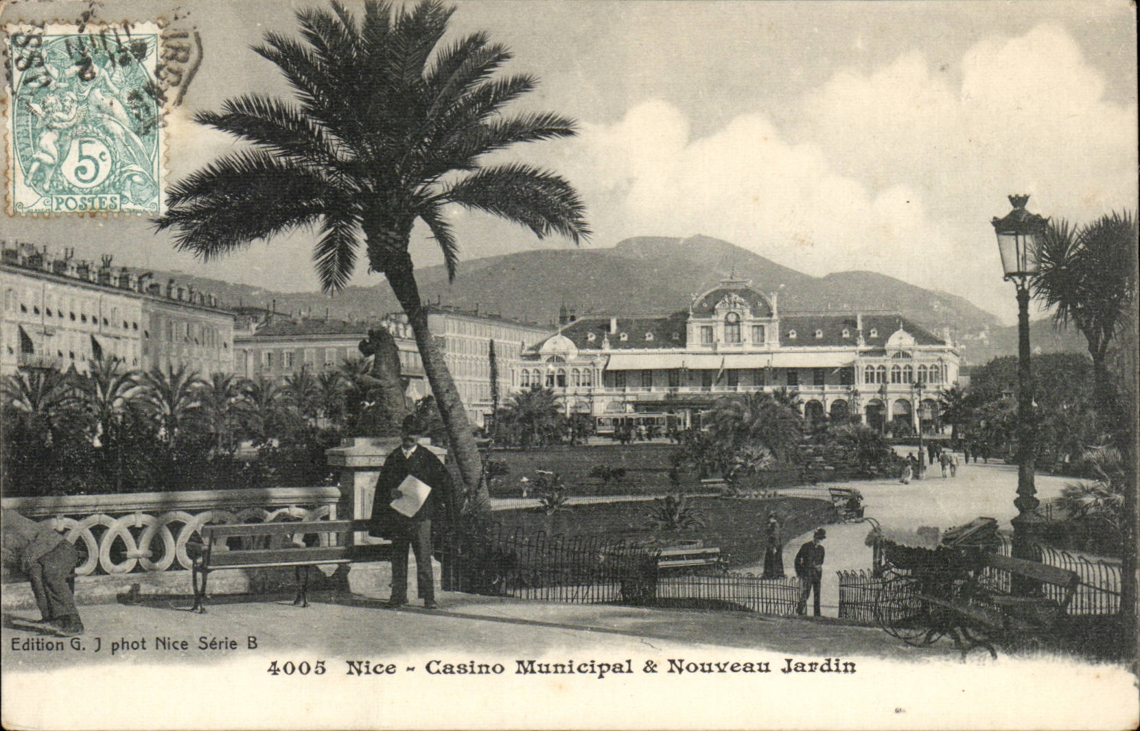 Nettes CPA stadtisches Kasino und neuer Garten