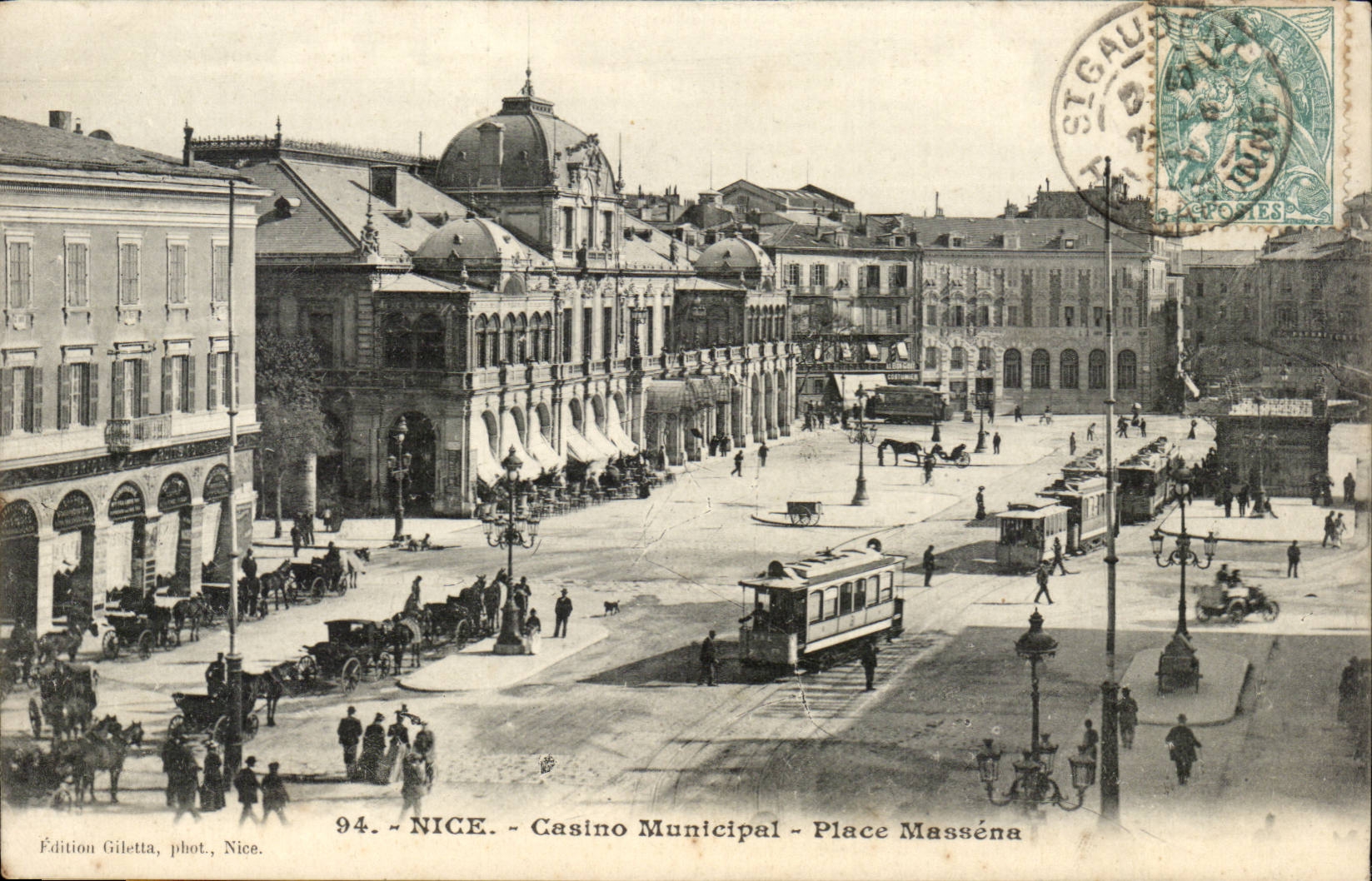 Nettes CPA stadtisches Kasino setzt massena (Forderwagen)