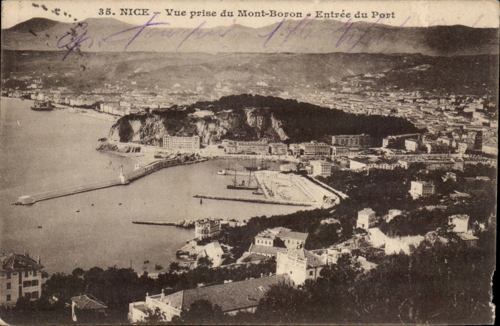 Nettes CPA gesehen vom Bor-Einfassungs-Eingang des Hafens