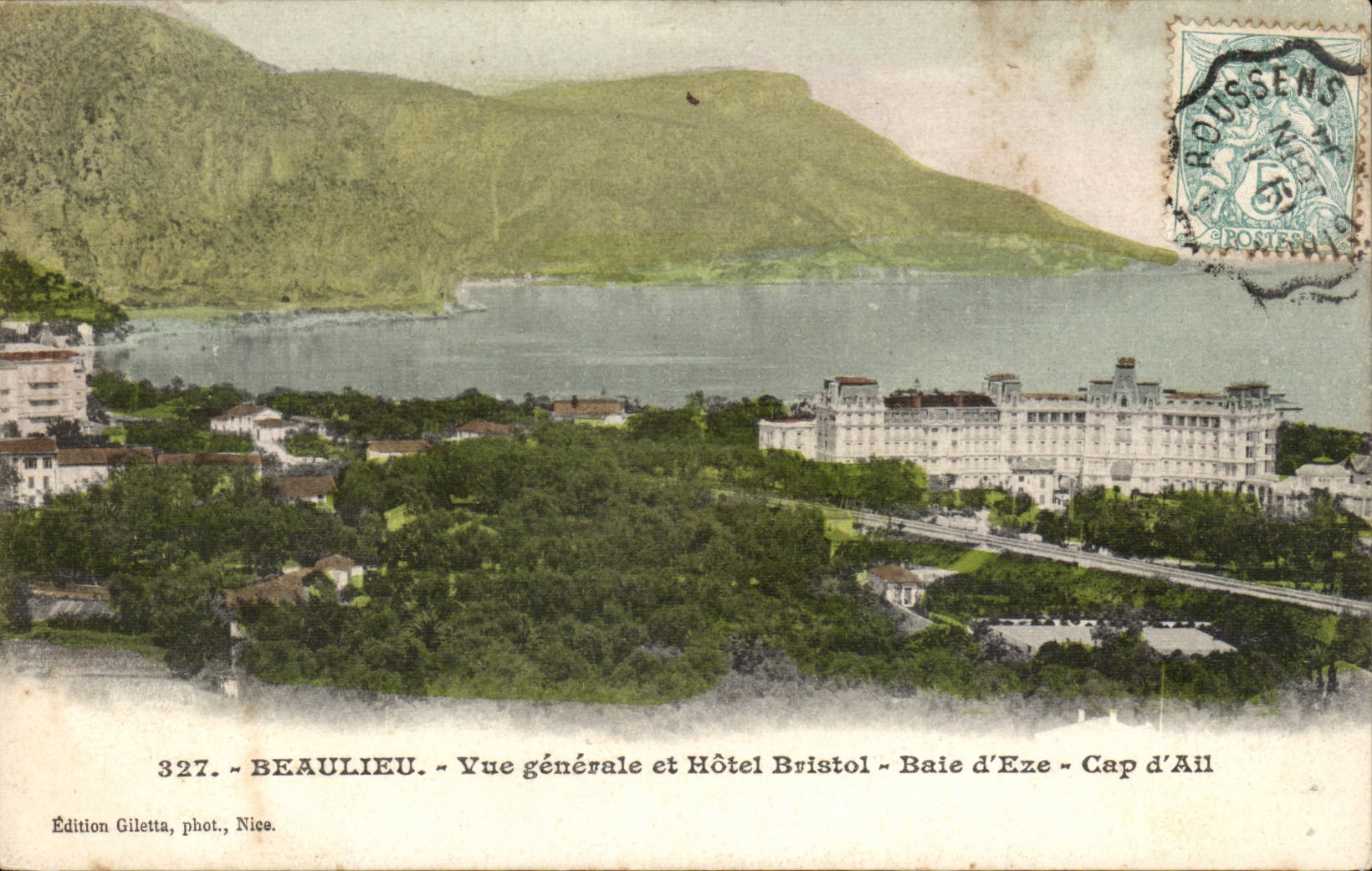 Beaulieu - Ansicht und Hotel Bristol-Brett - CPA