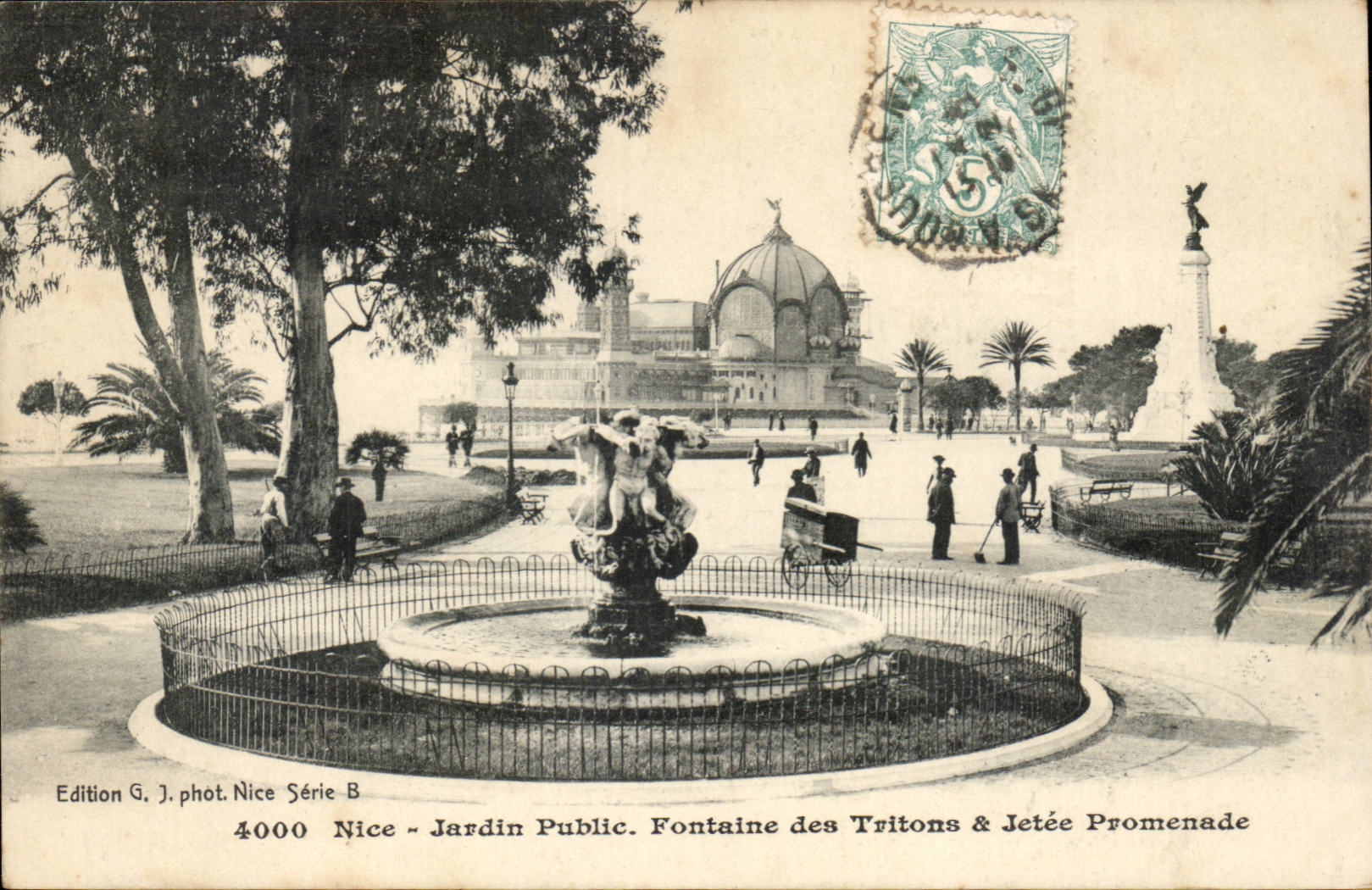 Netter - allgemeiner Garten - Brunnen der Triton und Pier gehen - CPA