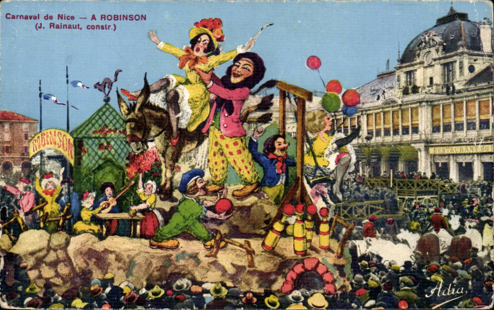 Nettes CPA Carnaval hat Robinson (Eselseselmaultier)