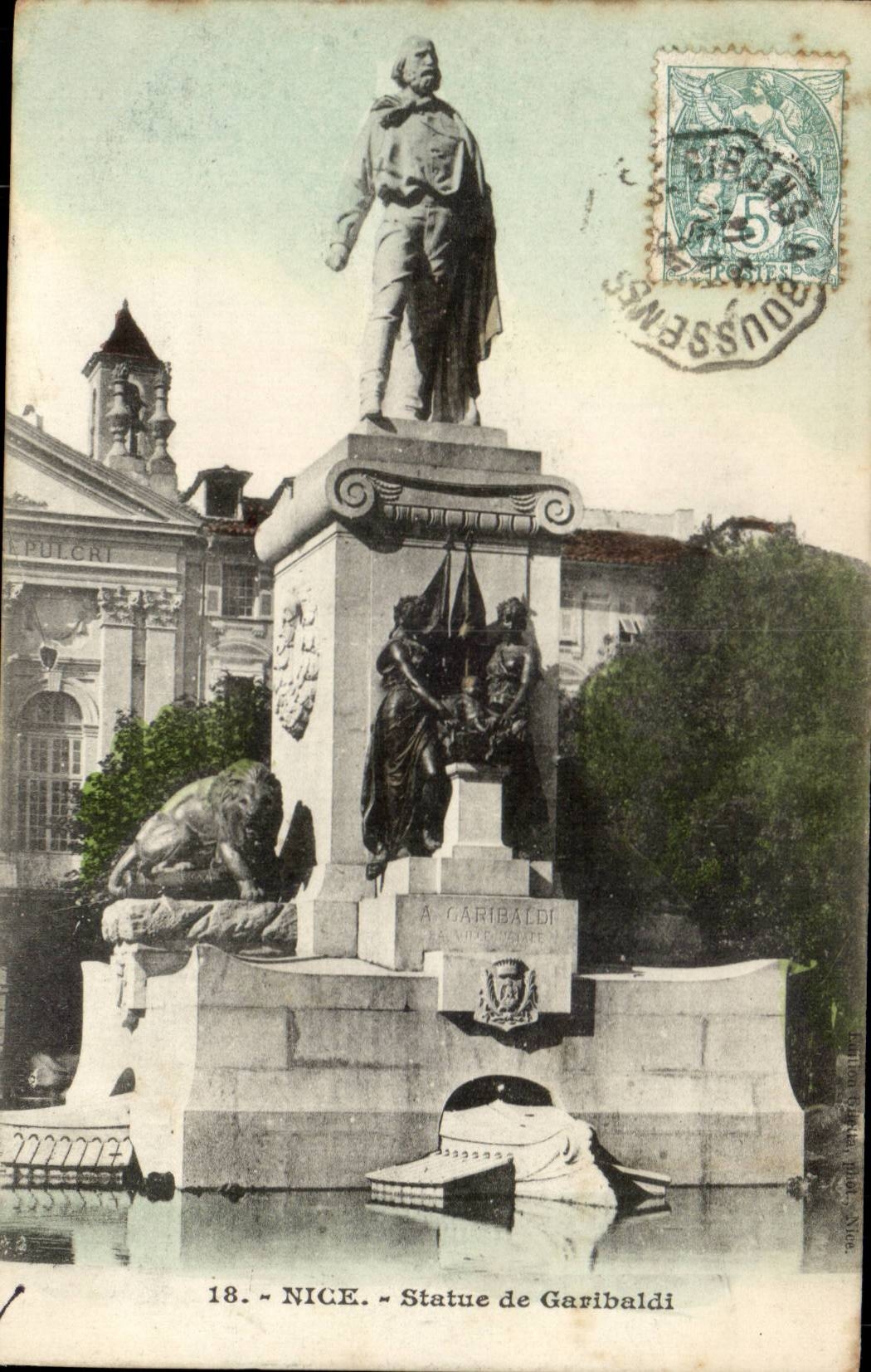 Nette CPA Statue von Garibaldi