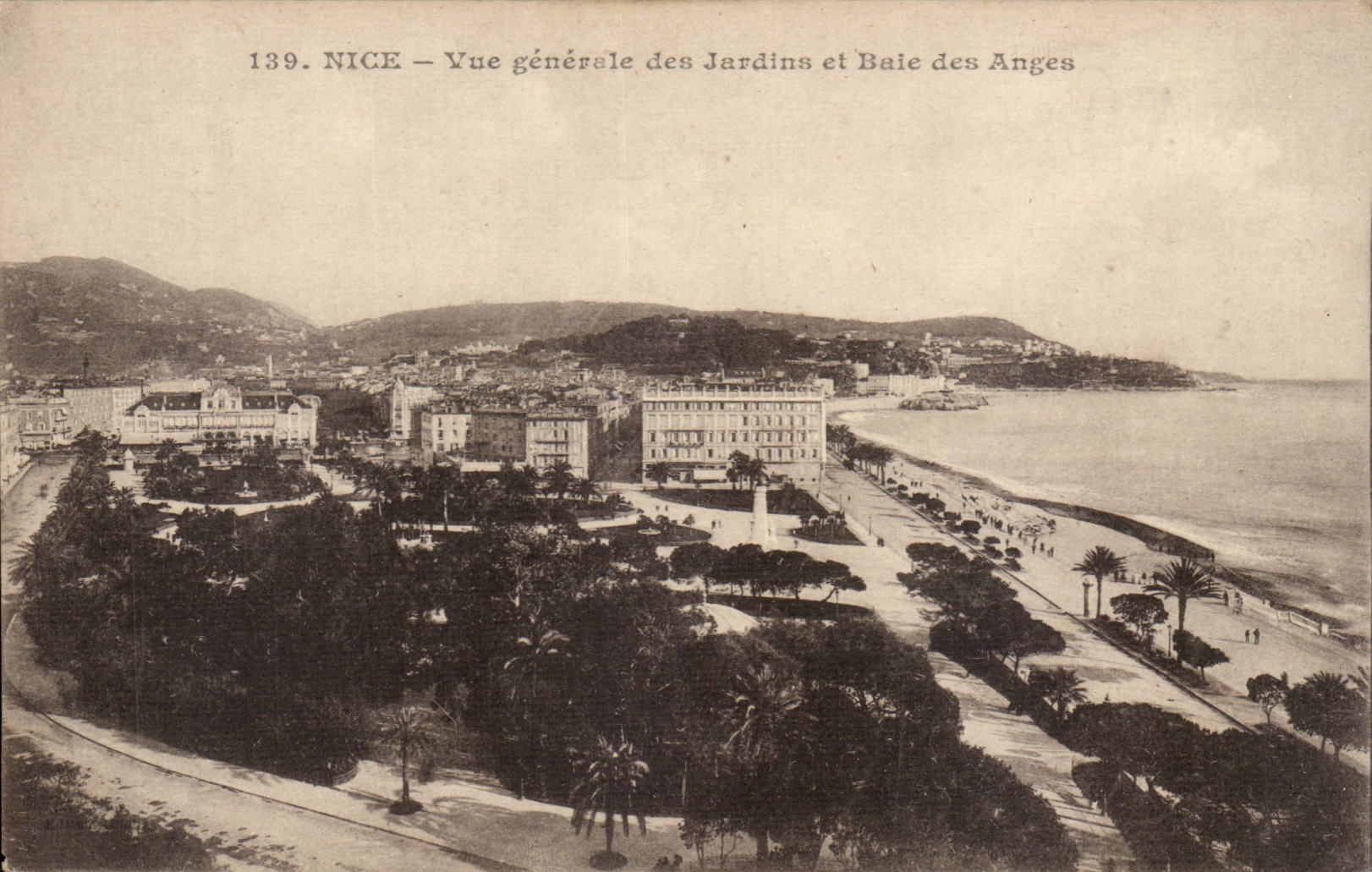 Nette CPA Ansicht der Garten und der Bucht der Engel