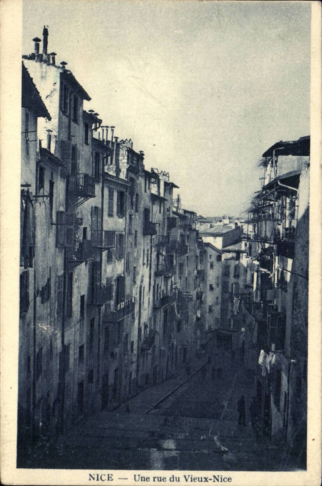 Nettes CPA eine Strasse des Nizza alten Mannes