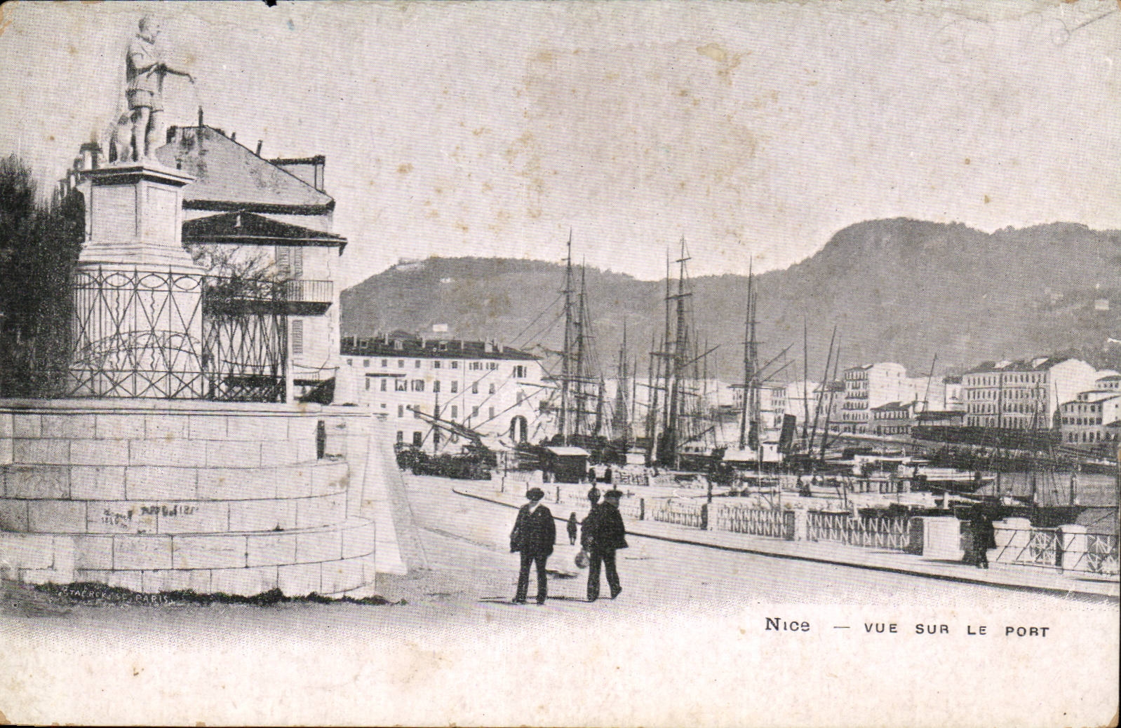 Nettes CPA gesehen auf den Hafen