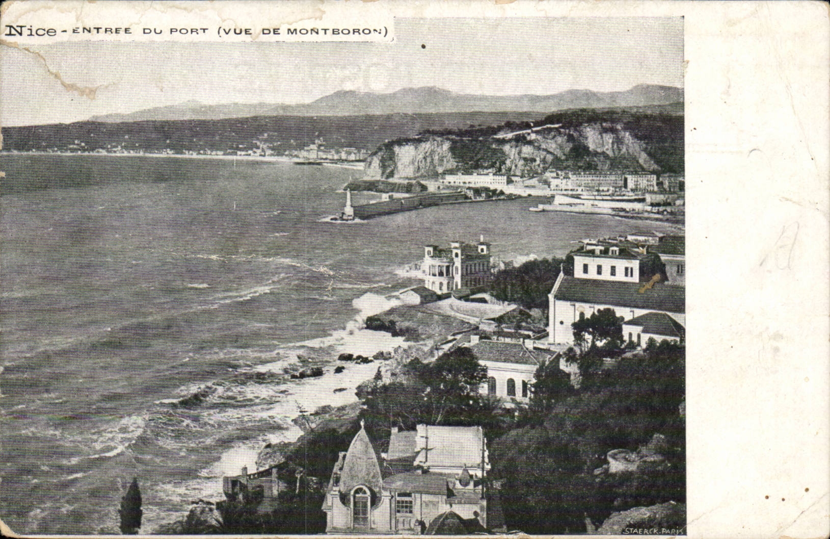 Netter CPA Eingang vom Port (gesehen von Montboron)