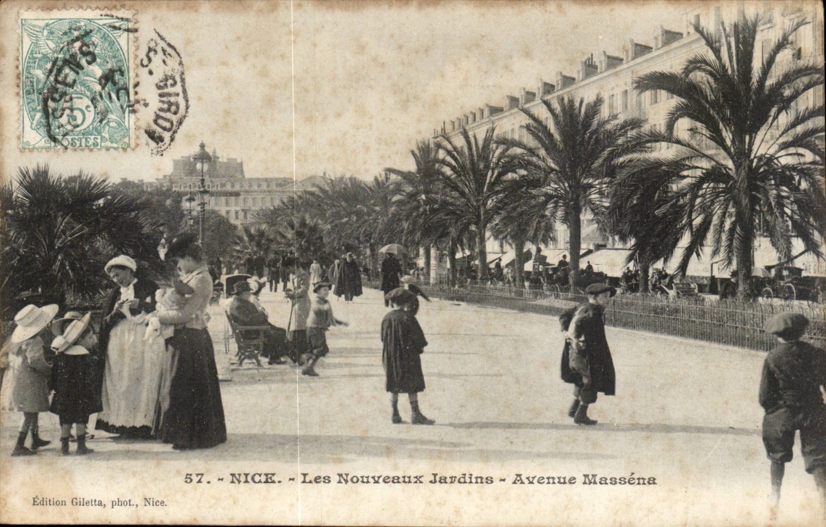 Nettes CPA die neue Garten Massena Allee