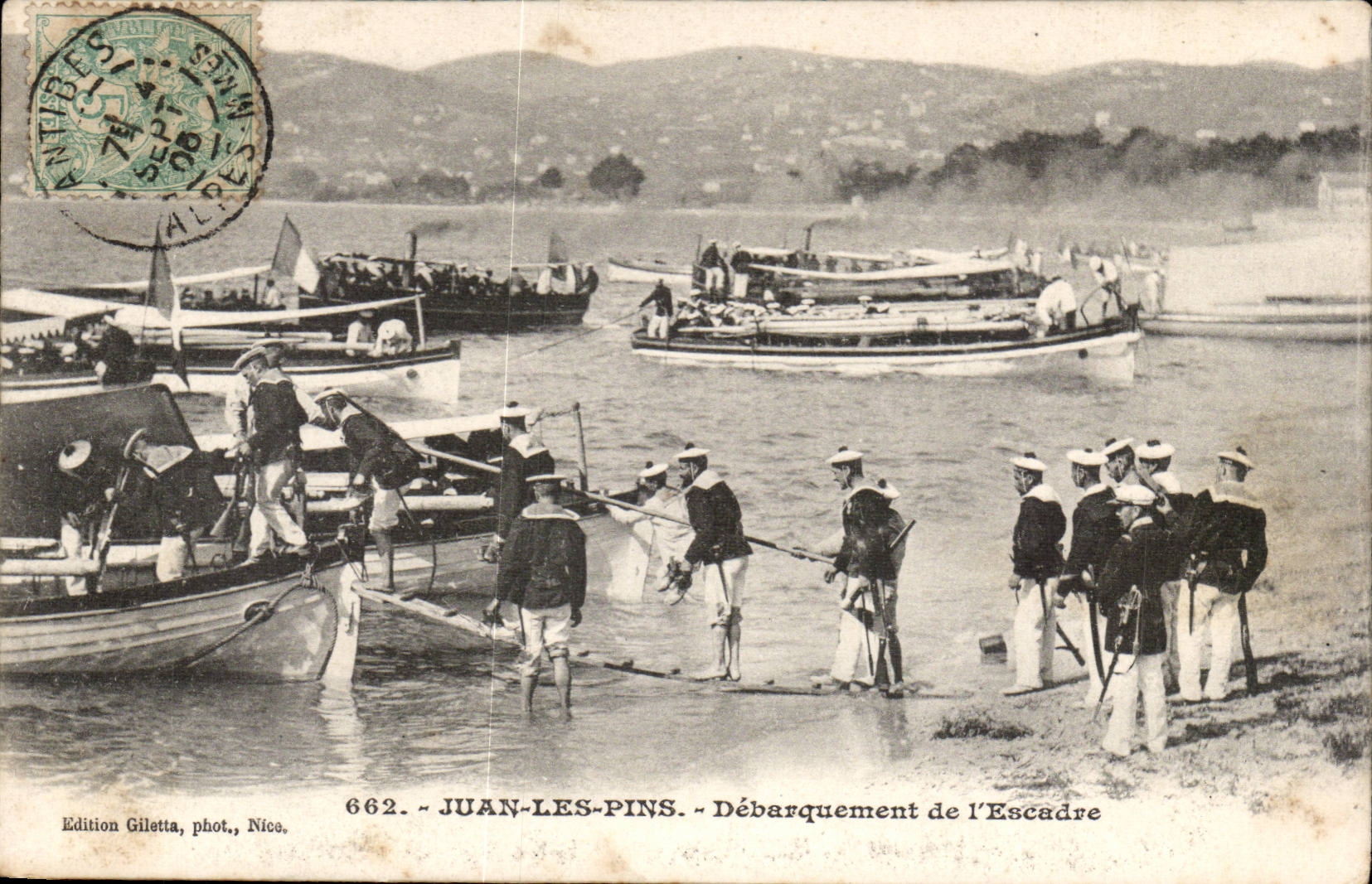 Juan Pines CPA Unloading of the squadron