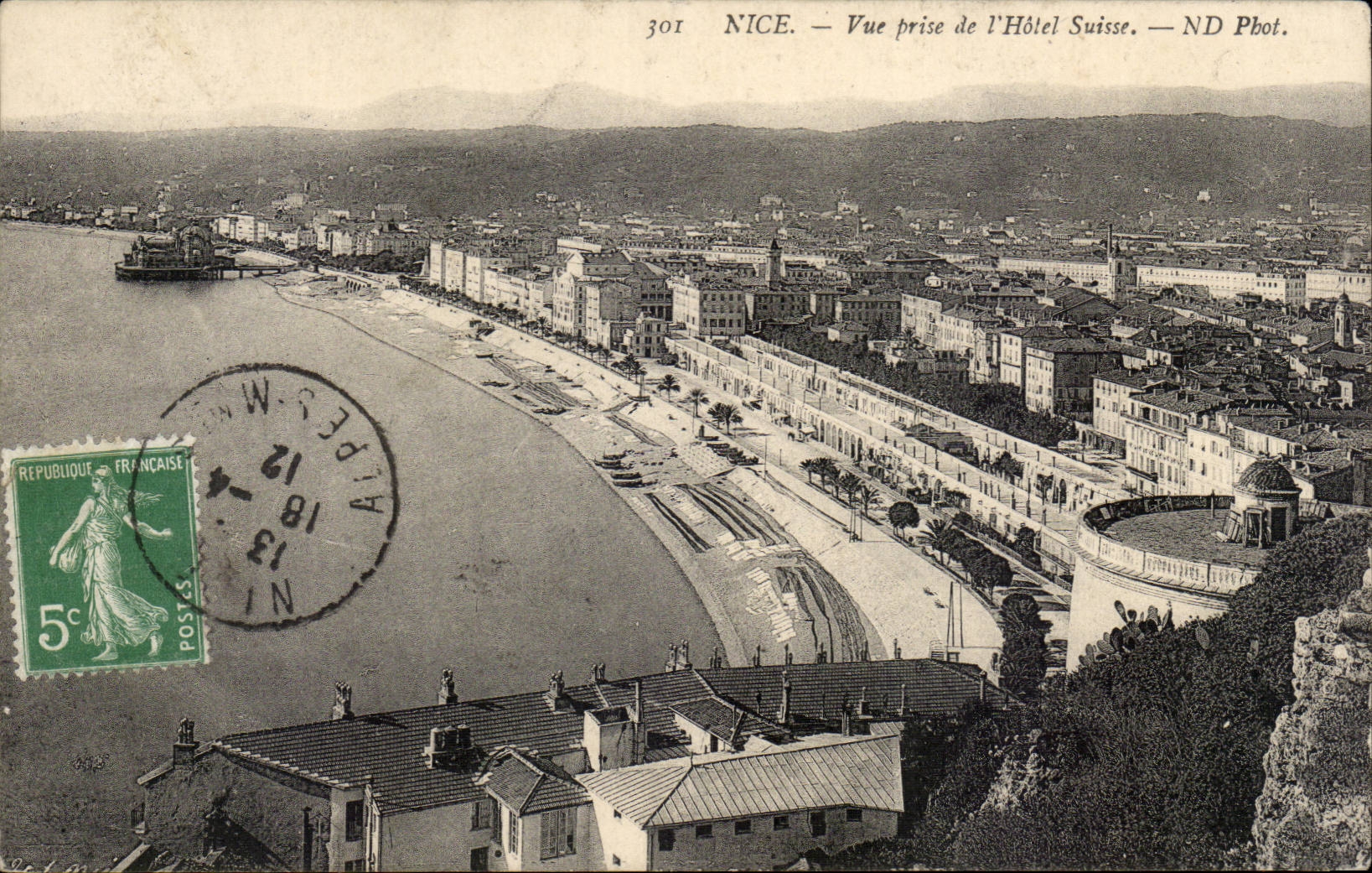 Nettes CPA gesehen vom Schweizer Hotel