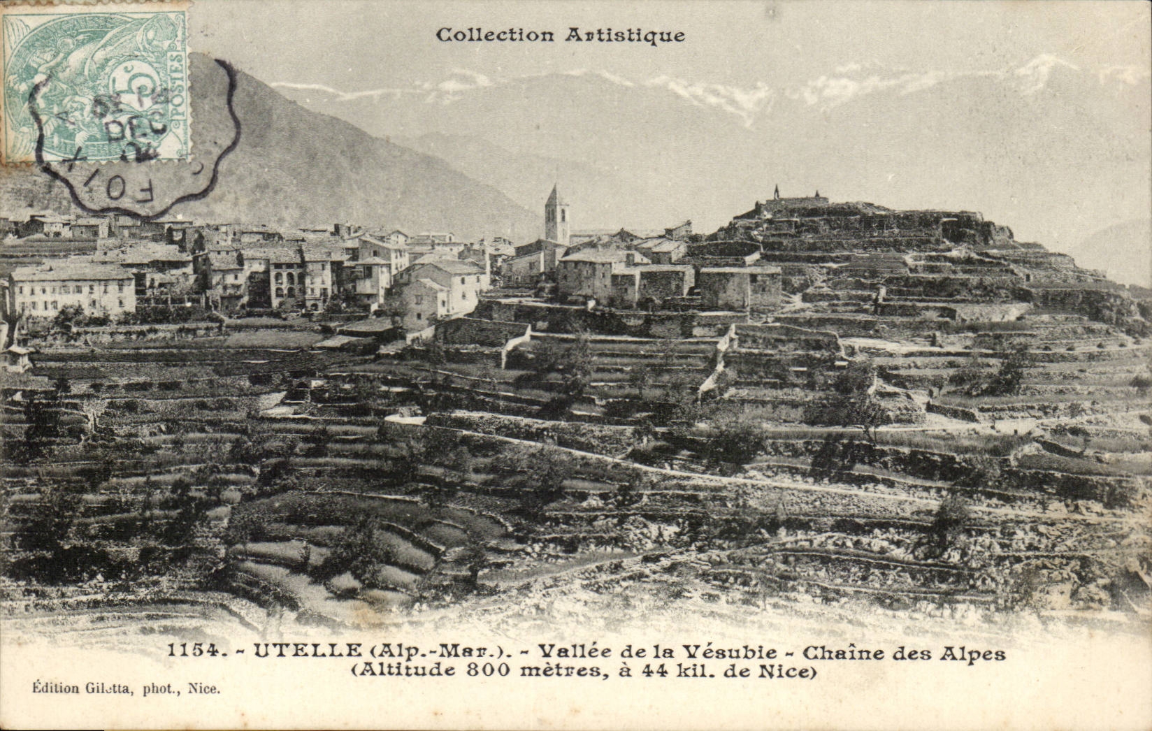 Utelle CPA Tal von Vesubie die alpine Strecke