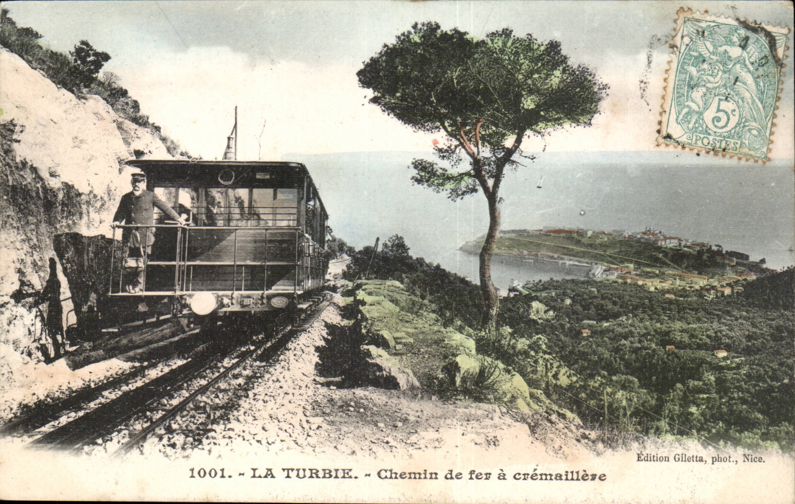 La Turbie - the Cog railway - CPA