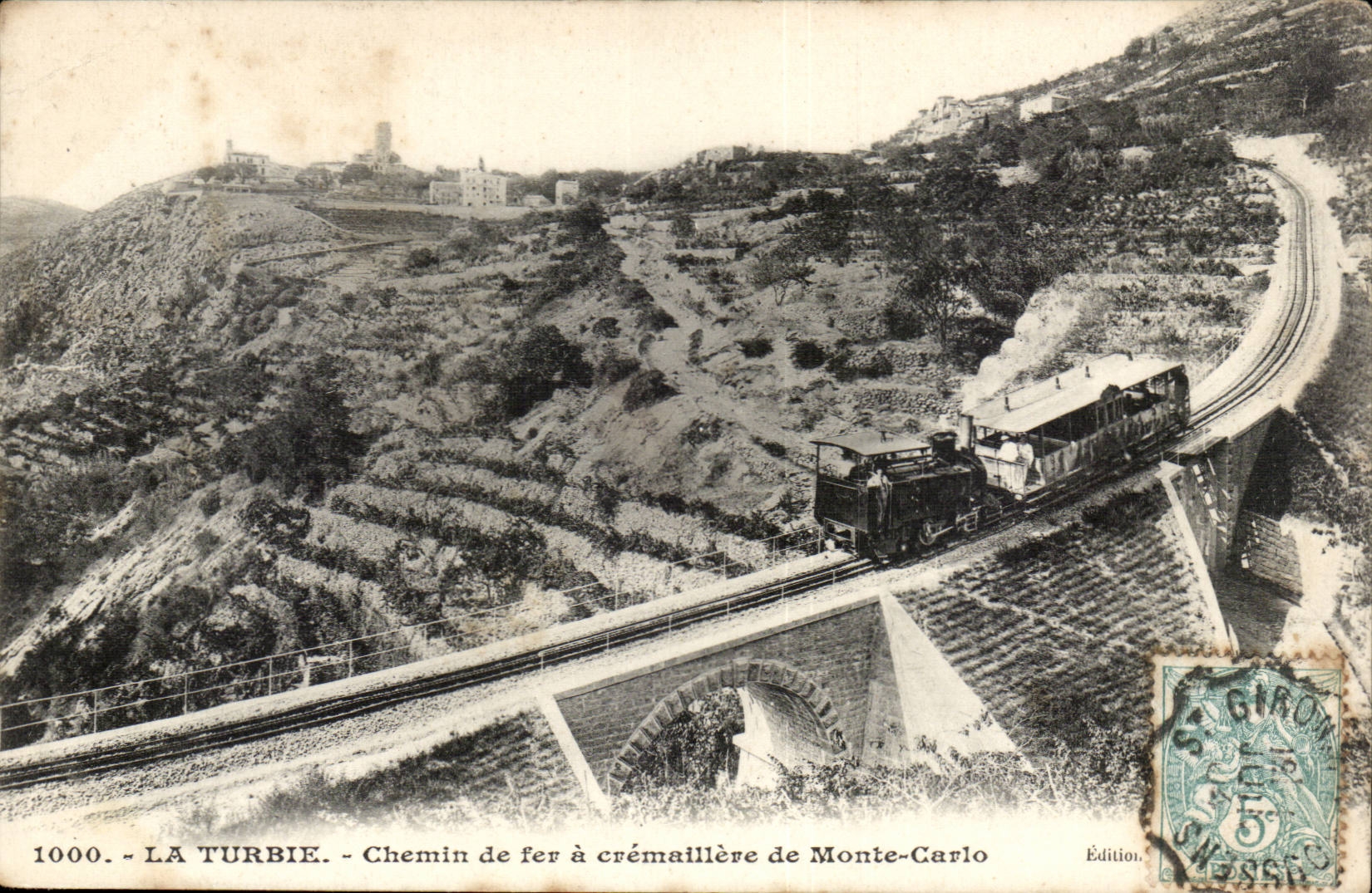 La Turbie - the Cog railway of Monte Carlo - CPA