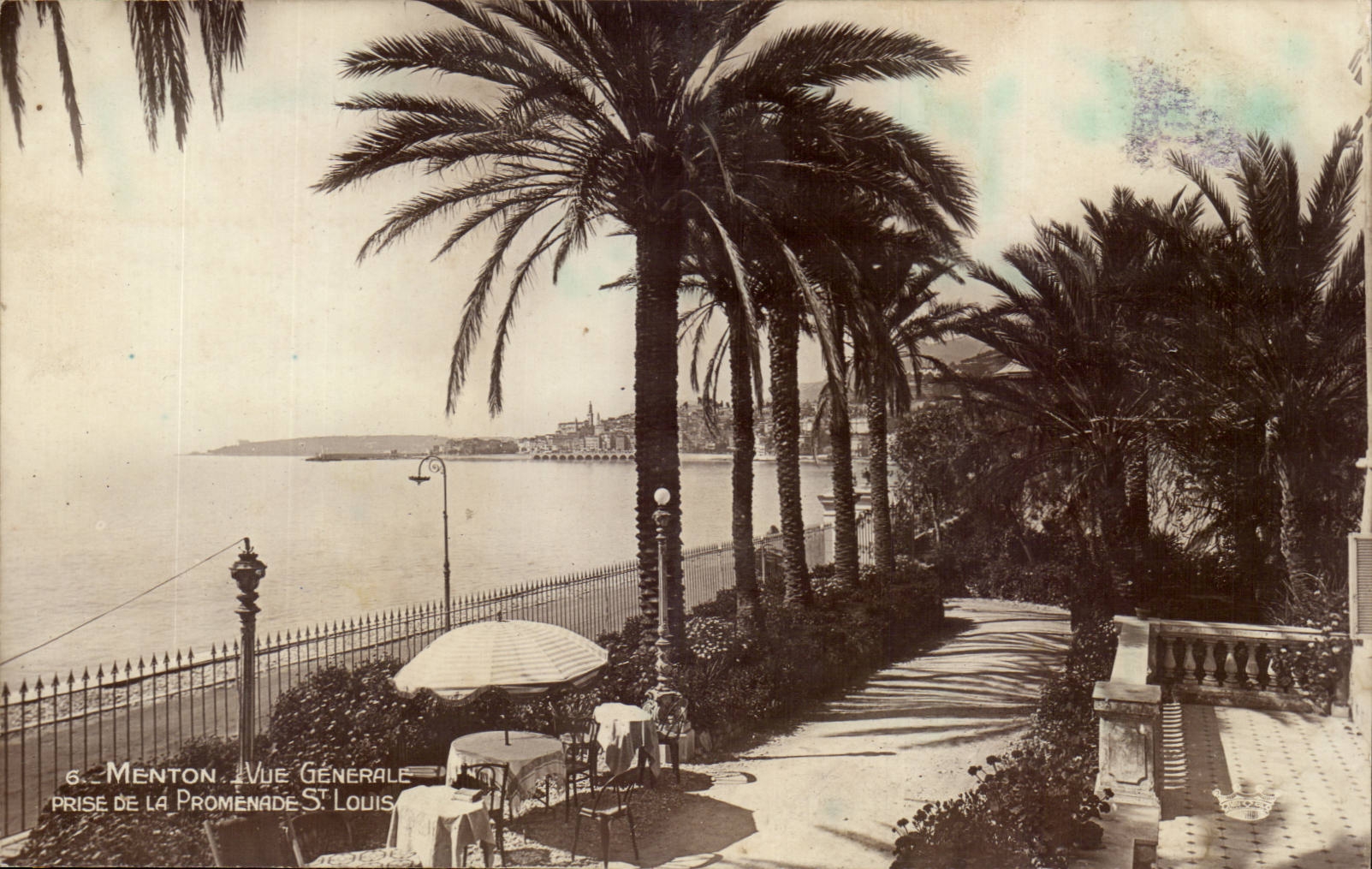 Menton - View - catch of the Walk Louis Saint - CPA