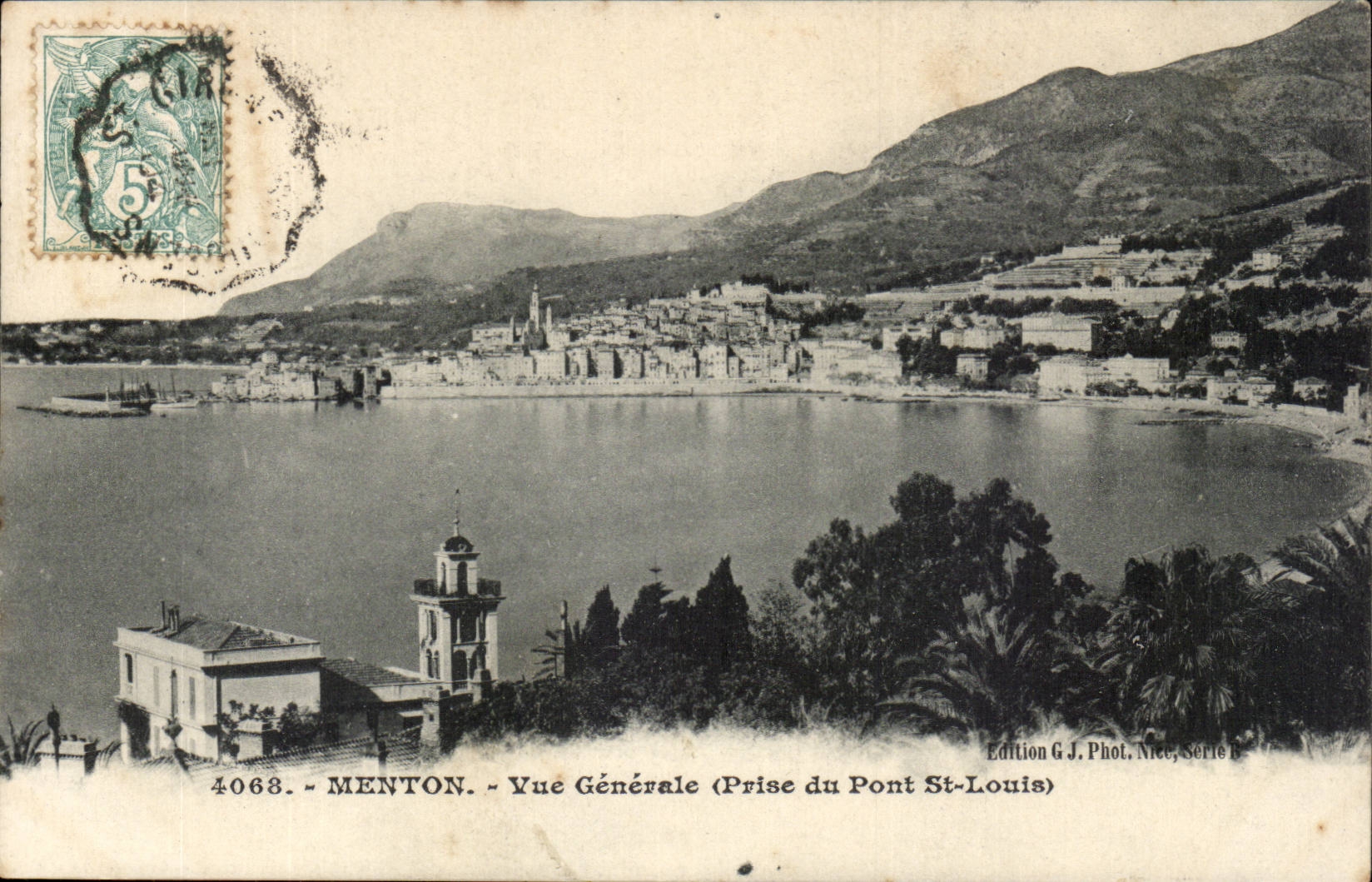 Menton - View taken Holy Bridge Louis - CPA