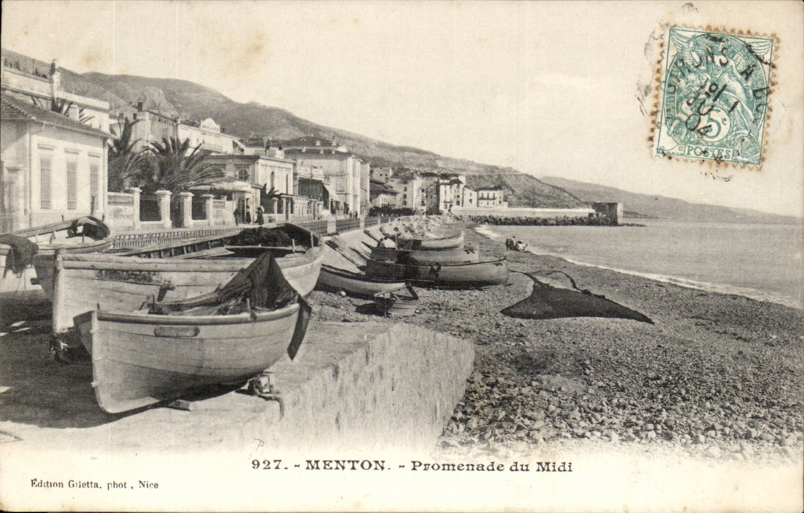 Menton - Walk of the South - CPA