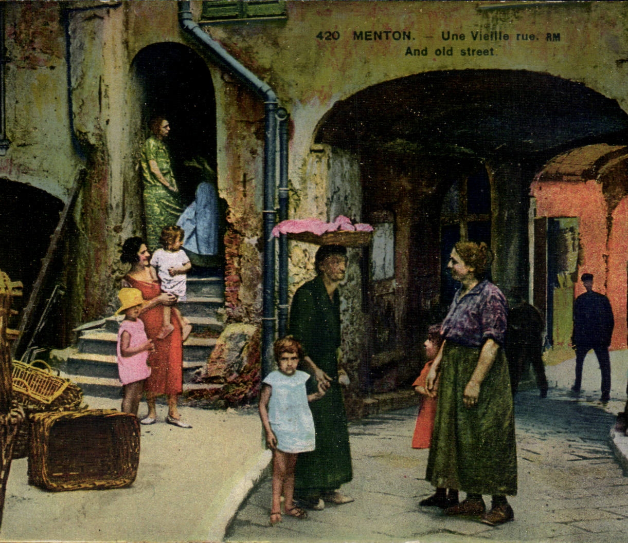 Menton - an Old Street - CPA