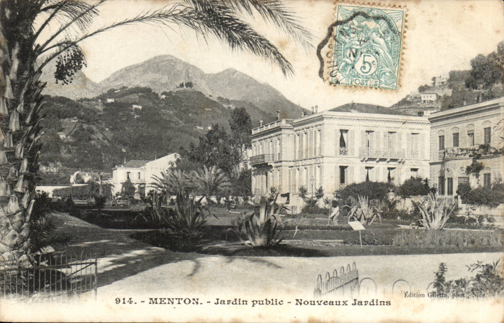 Menton - Park - New Gardens - CPA