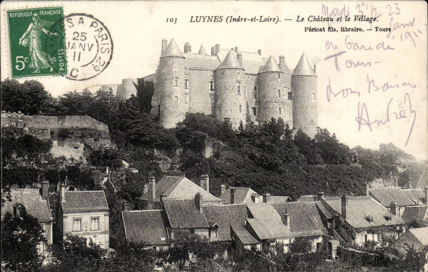 Luynes - the Castle and the Village - CPA