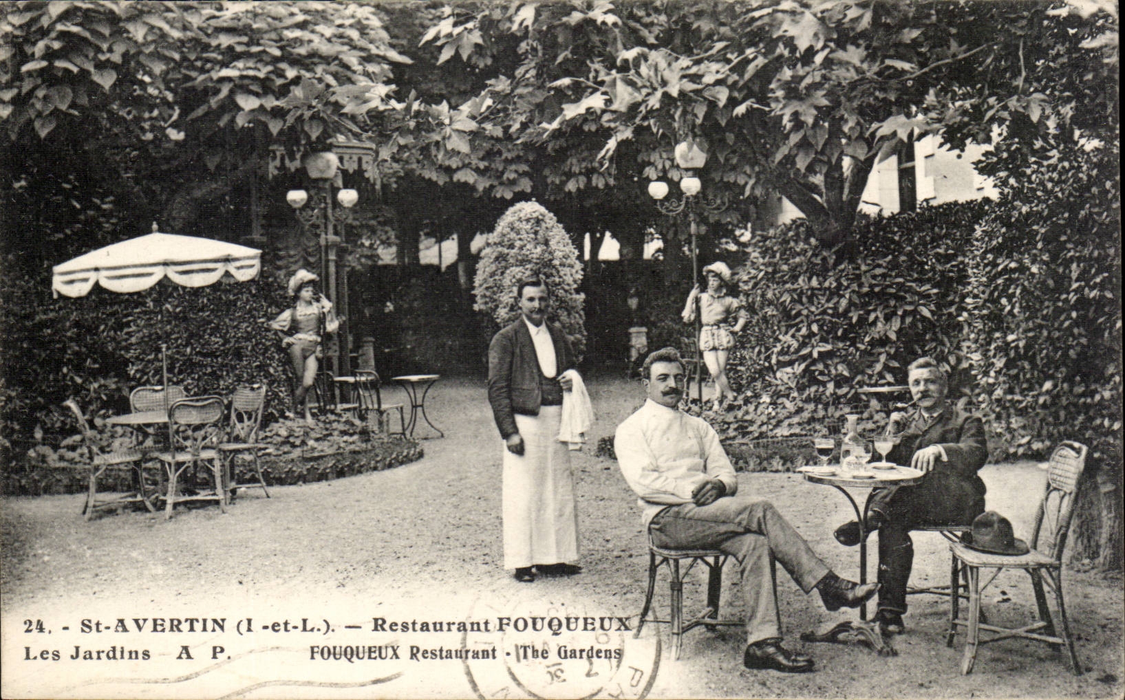 St Avertin - Restaurant Fouqueux - Les jardins - CPA 