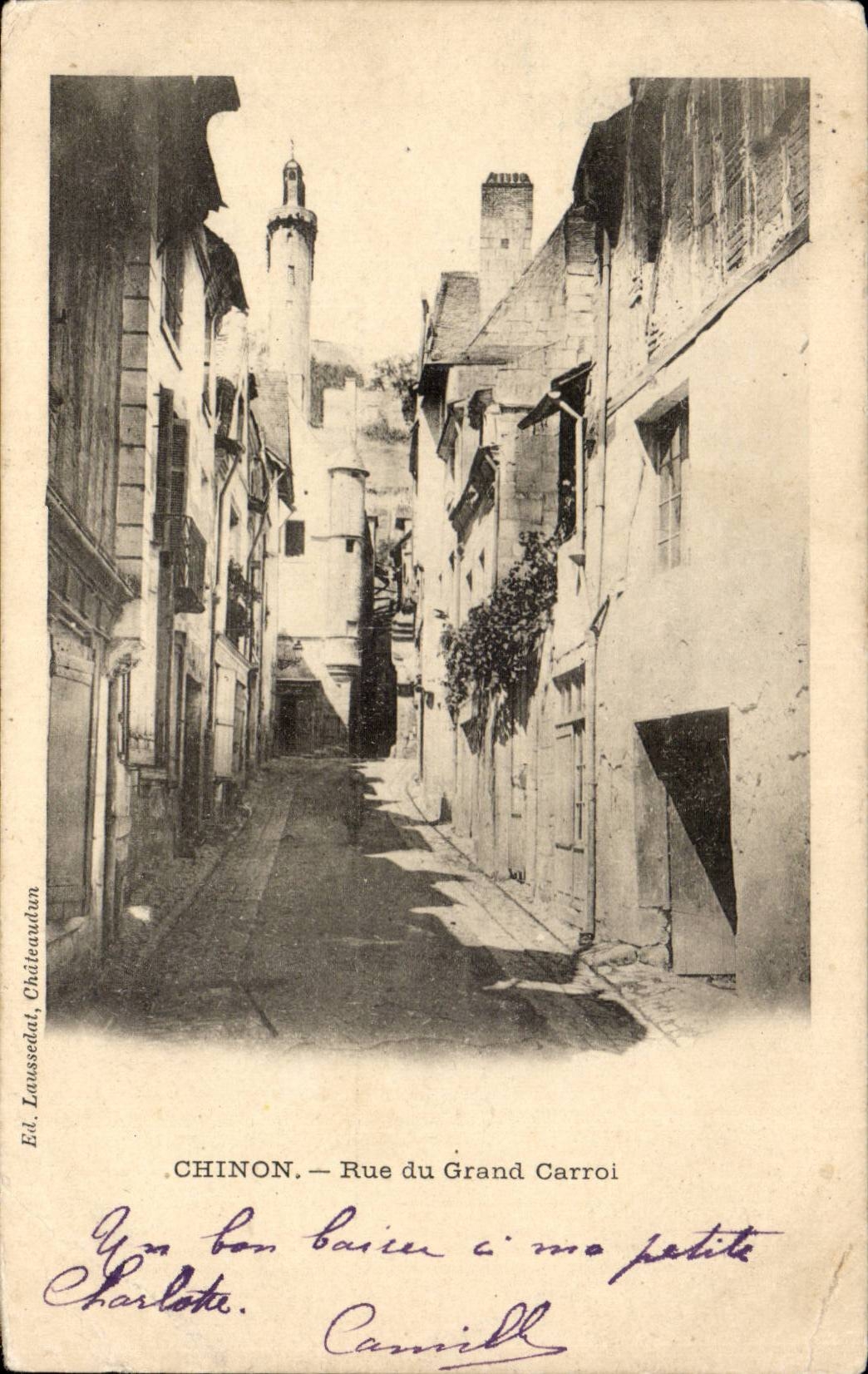 Chinon - Street of large Carroi - CPA