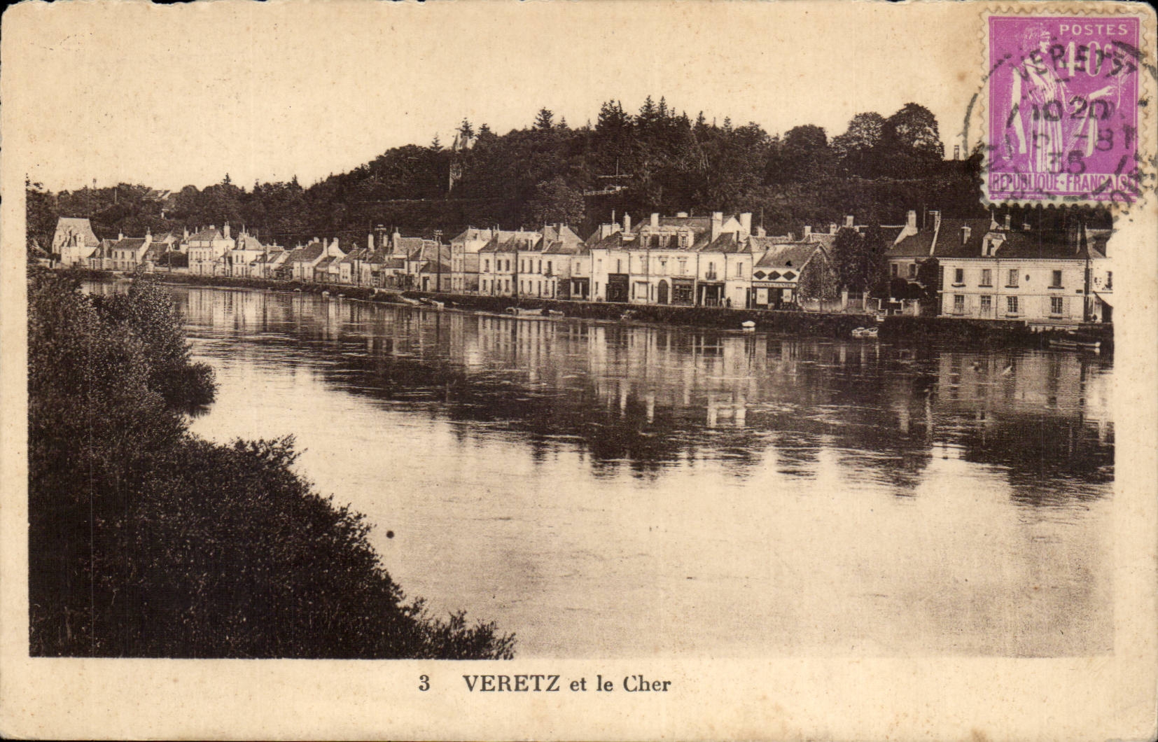 Veretz et le Cher - CPA 