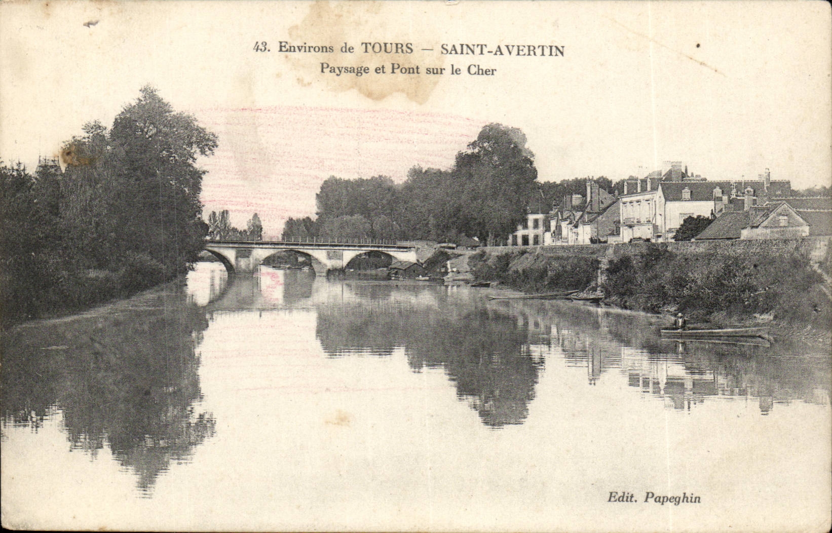 Environs de Tours - St Avertin - Paysage et Pont sur le Cher - - CPA