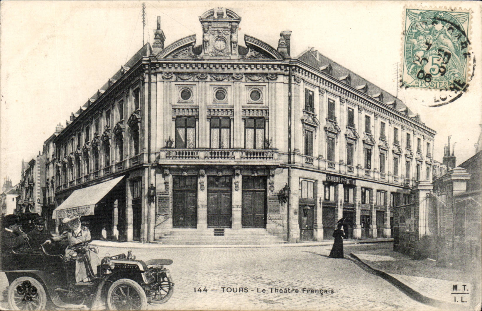 Tours - Le Theatre Francais -automobile - CPA