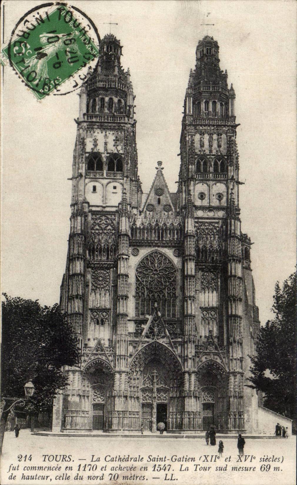 Tours - La Cathedrale St Gatien - CPA 