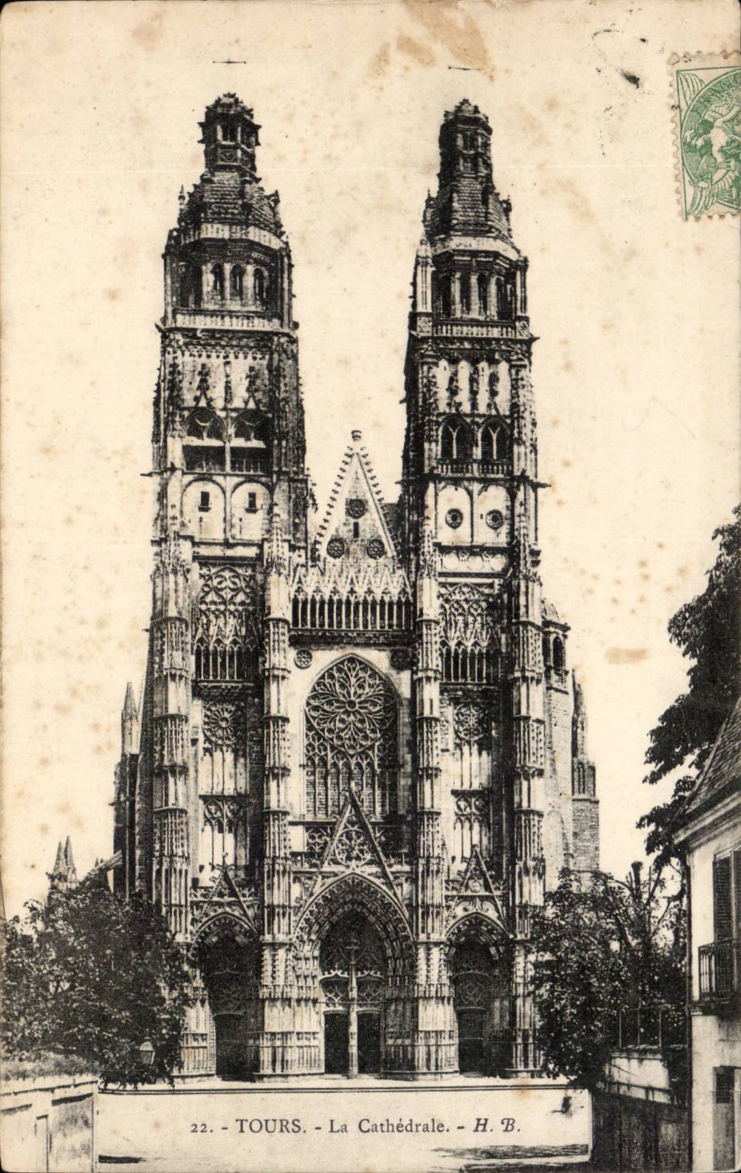 Tours - La Cathedrale - CPA 