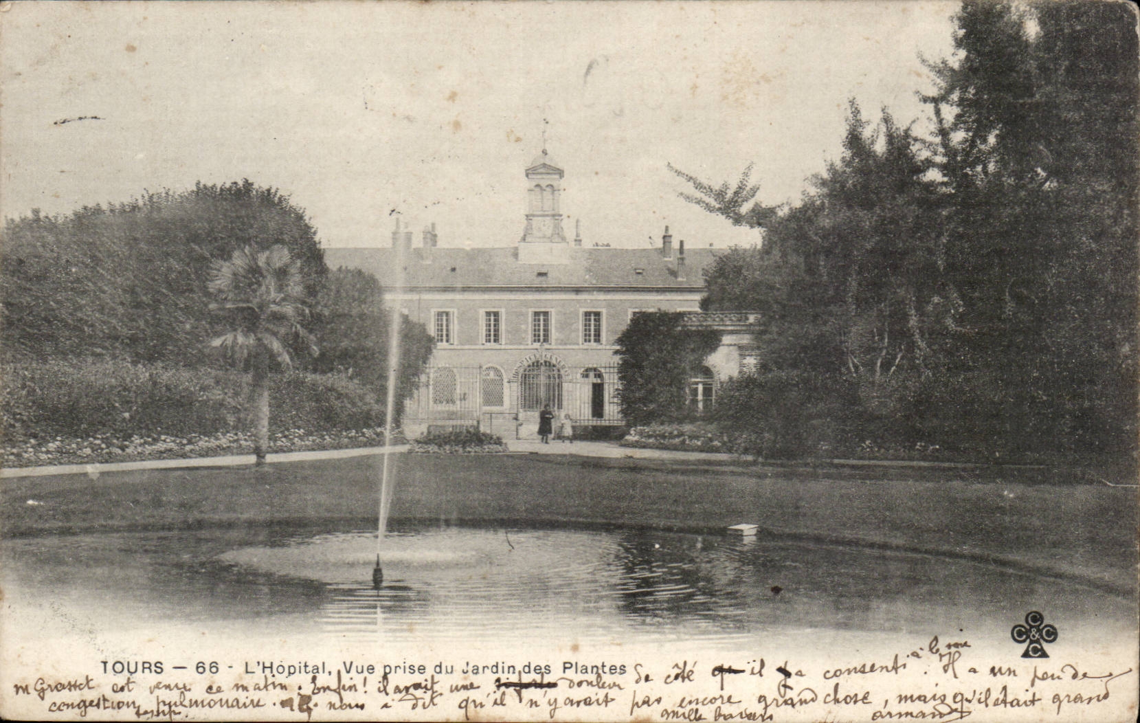 Tours CPA l'hopital Vue prise du jardin des plantes