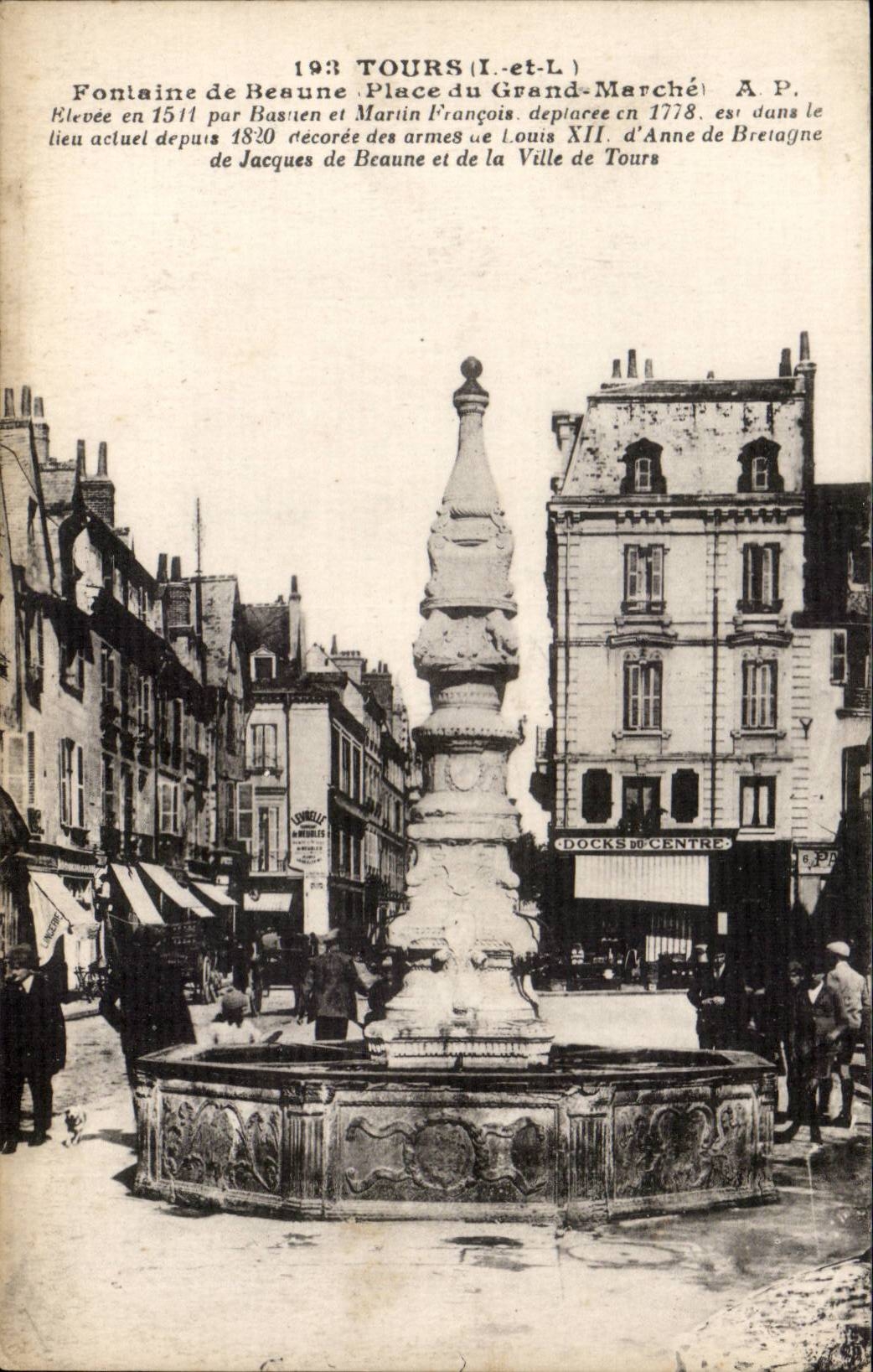 Tours CPA Fontaine de Beaune Place du Grand marche