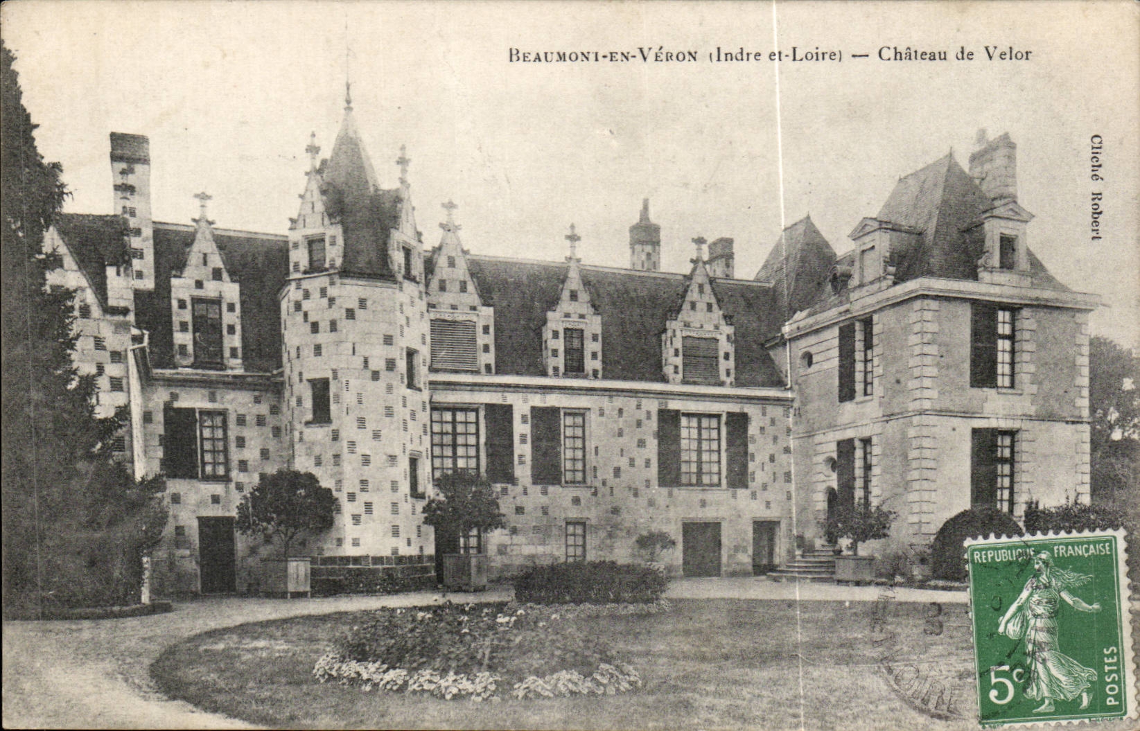 CPA Beaumont en VEron Chateau de Velor