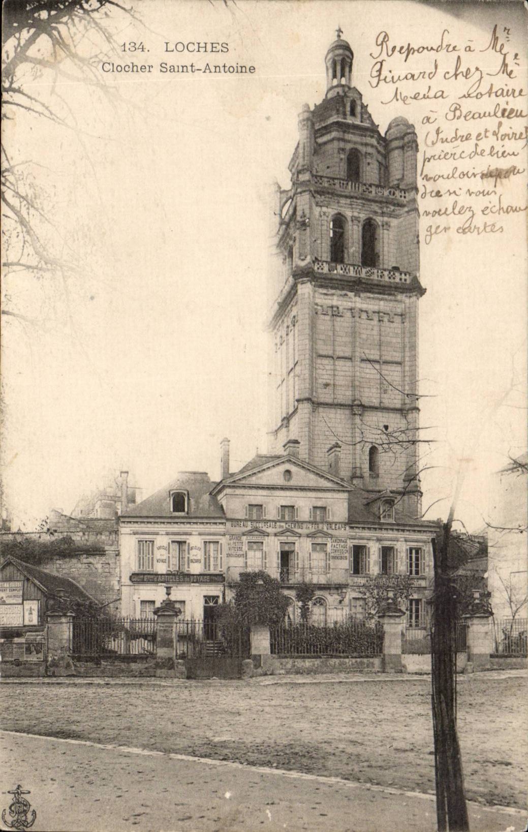 Loaches CPA Bell-tower Saint Antoine
