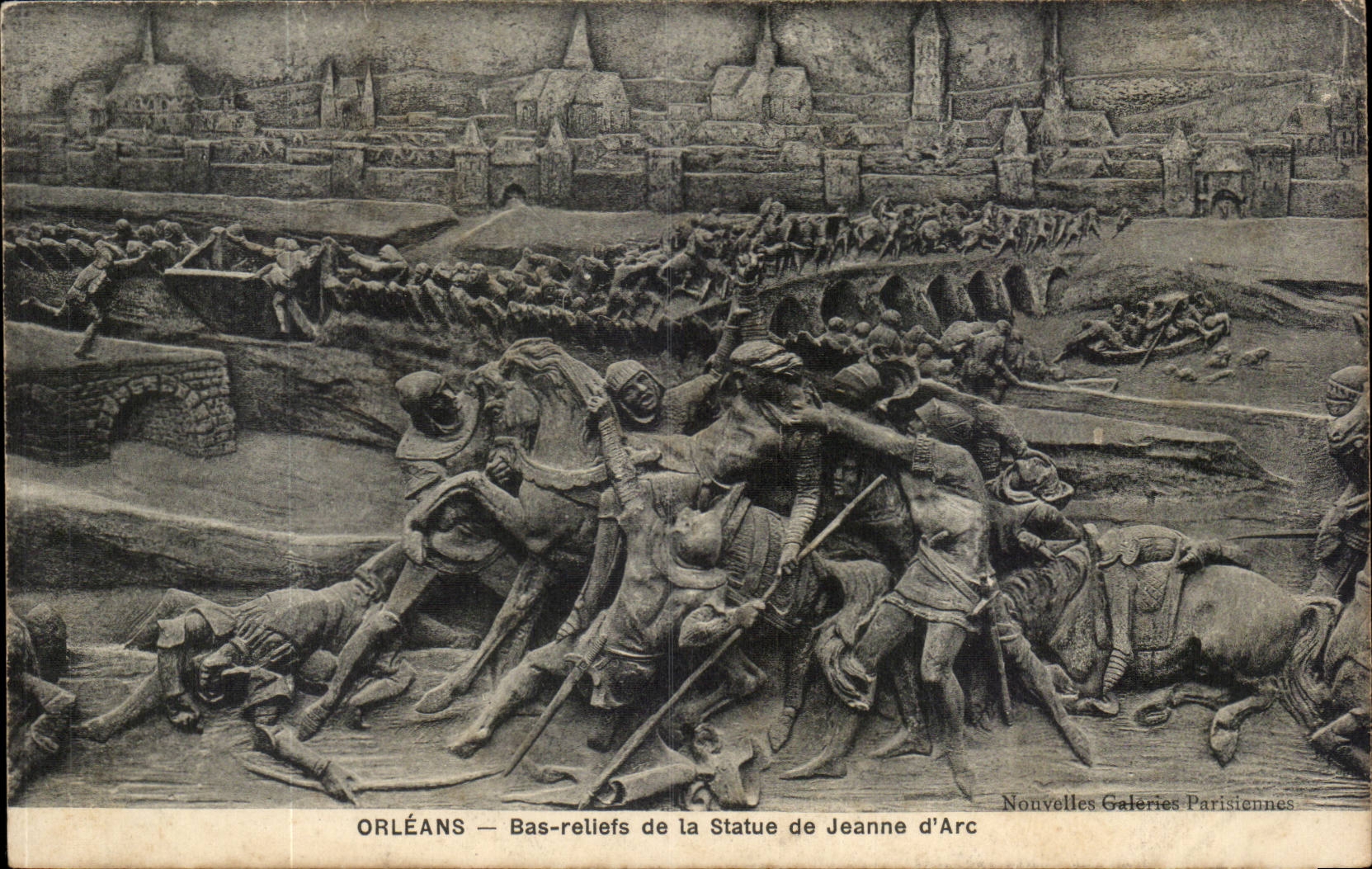 Low Orleans CPA reliefs of Statue of Jeanne of arc